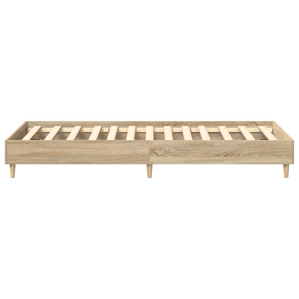 vidaXL Πλαίσιο κρεβατιού χωρίς στρώμα Sonoma Oak 100x200 cm