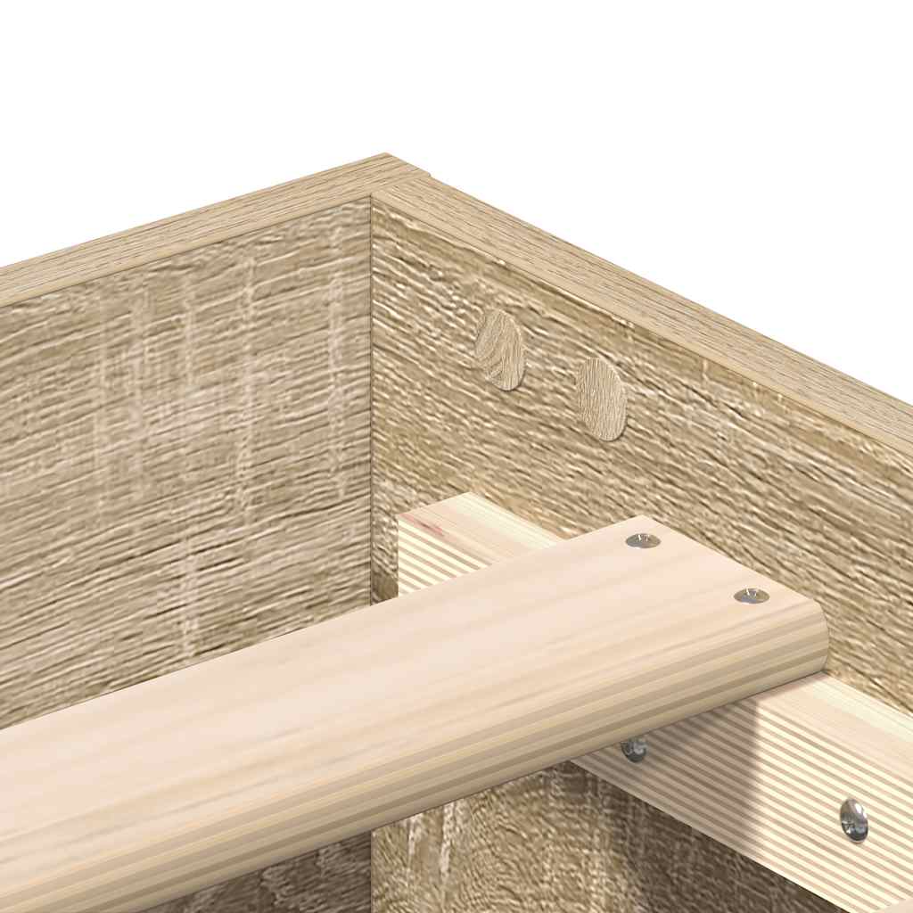 vidaXL Πλαίσιο κρεβατιού χωρίς στρώμα Sonoma Oak 100x200 cm