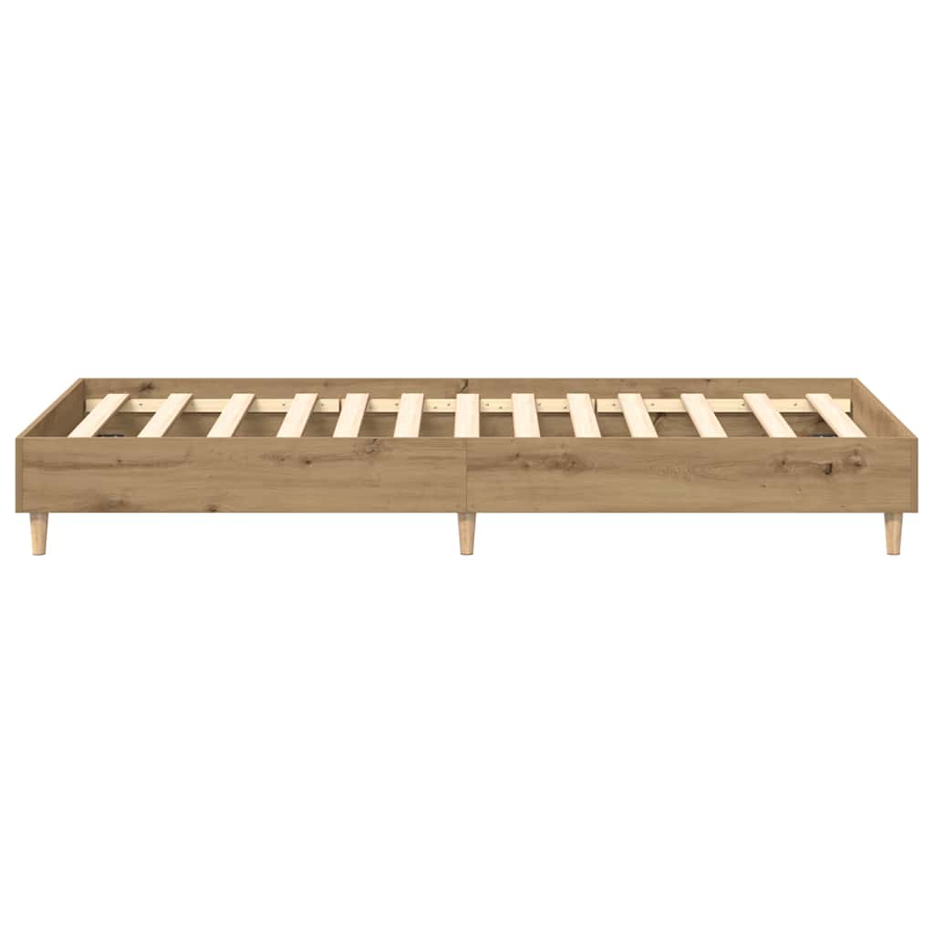 vidaXL Πλαίσιο κρεβατιού χωρίς στρώμα Artisan Oak 100x200 cm