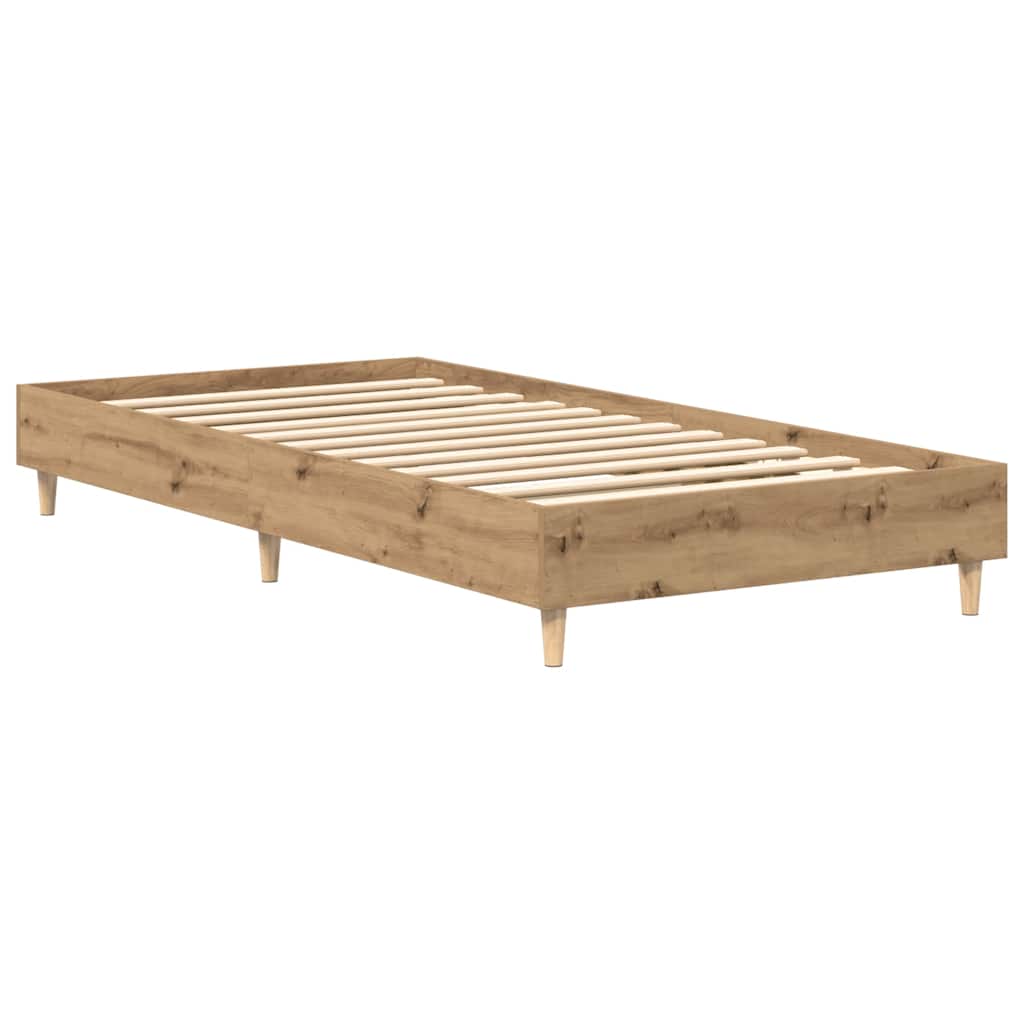 vidaXL Πλαίσιο κρεβατιού χωρίς στρώμα Artisan Oak 100x200 cm