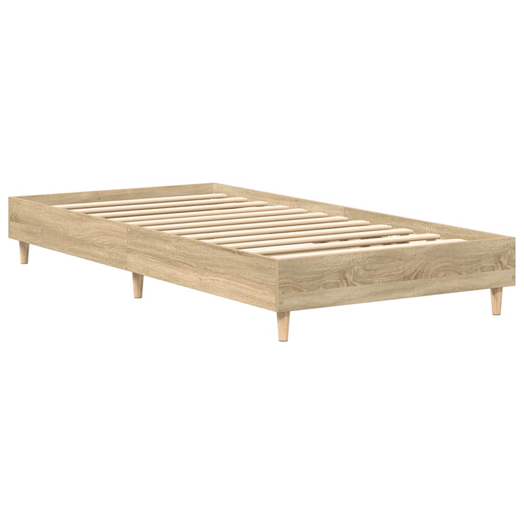 vidaXL Πλαίσιο κρεβατιού χωρίς στρώμα Sonoma Oak 90x190 cm