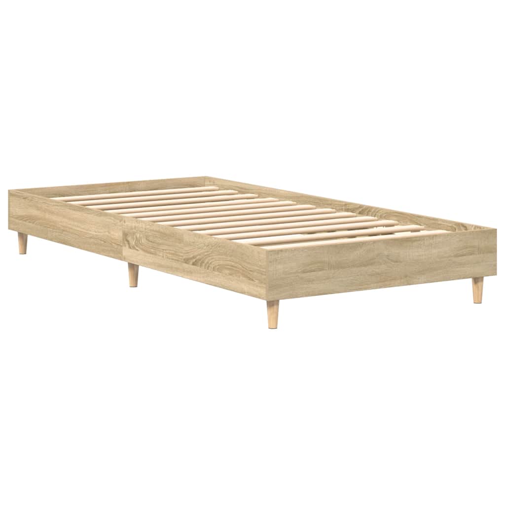 vidaXL Πλαίσιο κρεβατιού χωρίς στρώμα Sonoma Oak 75x190 cm