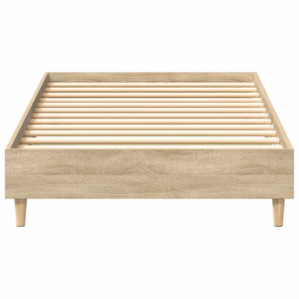 vidaXL Πλαίσιο κρεβατιού χωρίς στρώμα Sonoma Oak 75x190 cm