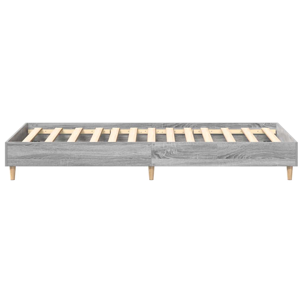 vidaXL Πλαίσιο κρεβατιού χωρίς στρώμα Grey Sonoma 75x190 cm