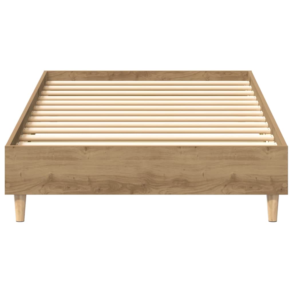 vidaXL Πλαίσιο κρεβατιού χωρίς στρώμα Artisan Oak 75x190 cm