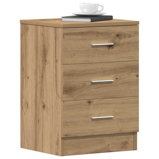 vidaXL Κομοδίνα 2 τεμ. τεχνίτης Δρυς 38x35x55 εκ. από Επεξεργ Ξύλο