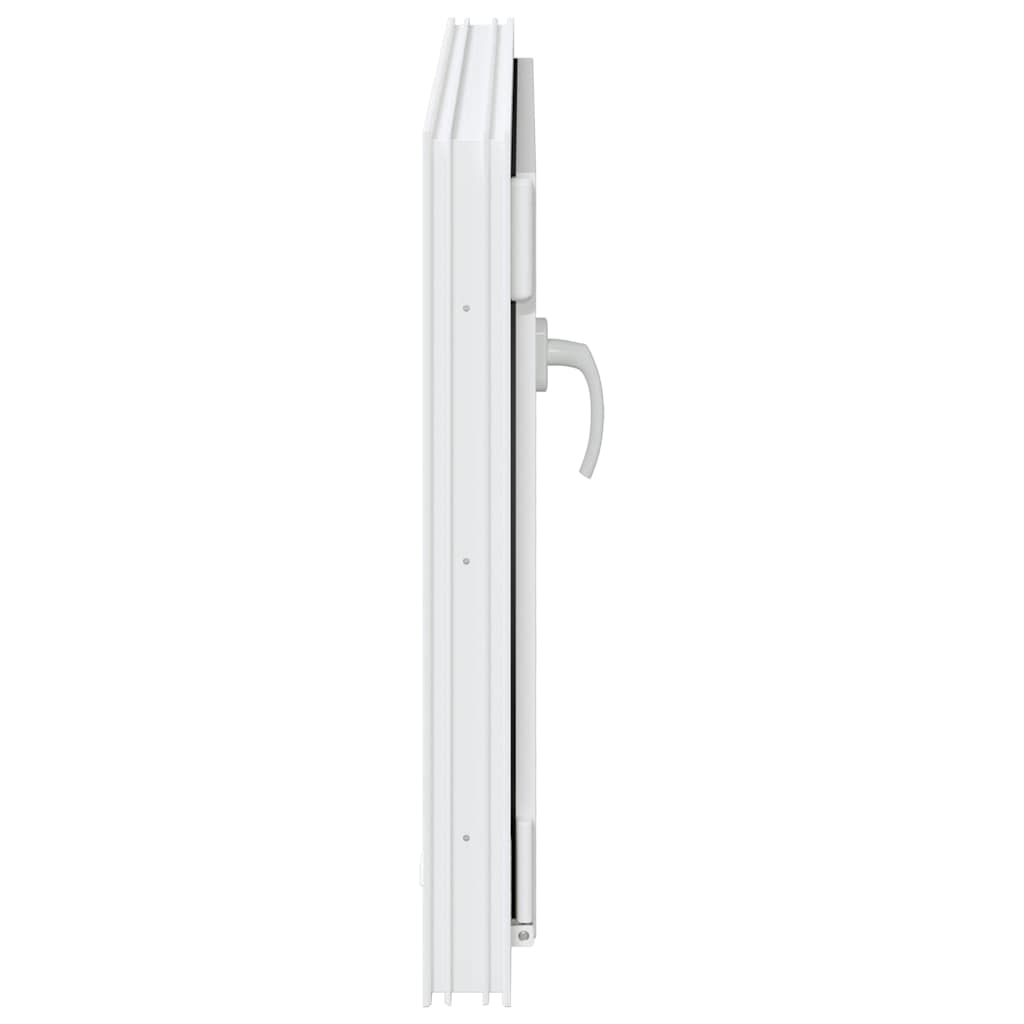 vidaXL Παράθυρο Υπογείου "RISOR" 80x60 εκ. Ανακλινόμενο & Περιστρεφόμενο DIN Αριστερά Λευκό