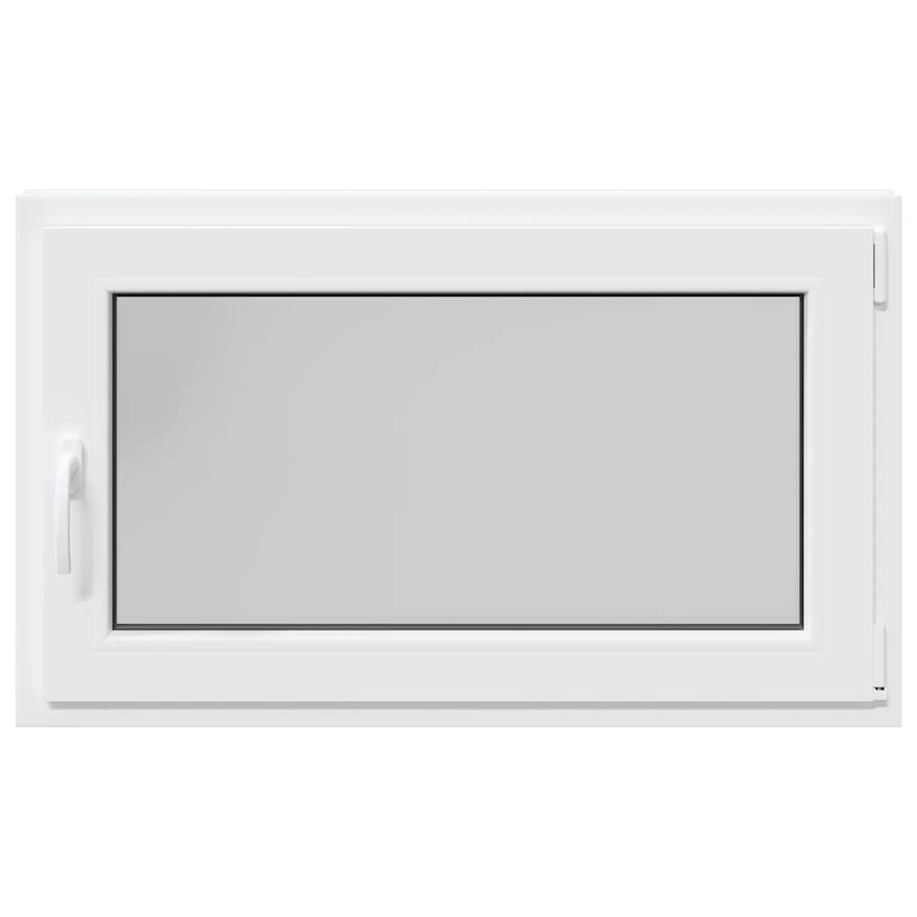 vidaXL Παράθυρο Υπογείου "RISOR" 100x60 εκ. Ανακλινόμενο & Περιστρεφόμενο DIN Δεξιό Λευκό