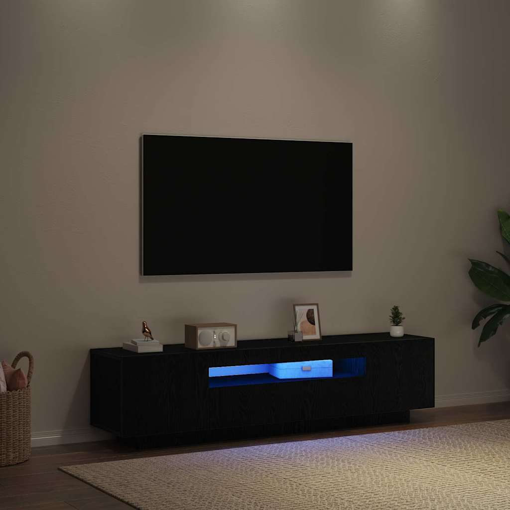 vidaXL Ντουλάπι TV Μαύρο 160 x 35 x 40 εκ. Επεξεργασμένο ξύλο