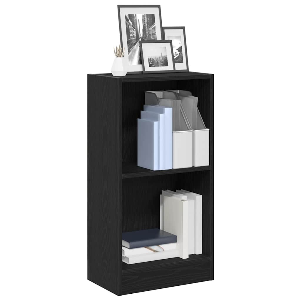 vidaXL Βιβλιοθήκη Μαύρη Δρυς 40x24x76 εκ. από Τεχνητό Ξύλο