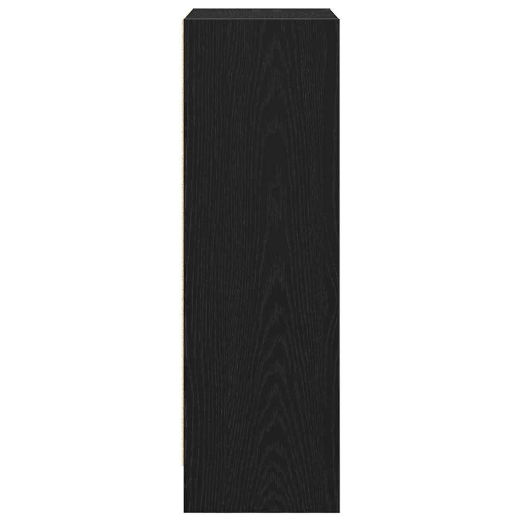 vidaXL Βιβλιοθήκη Μαύρη Δρυς 40x24x76 εκ. από Τεχνητό Ξύλο