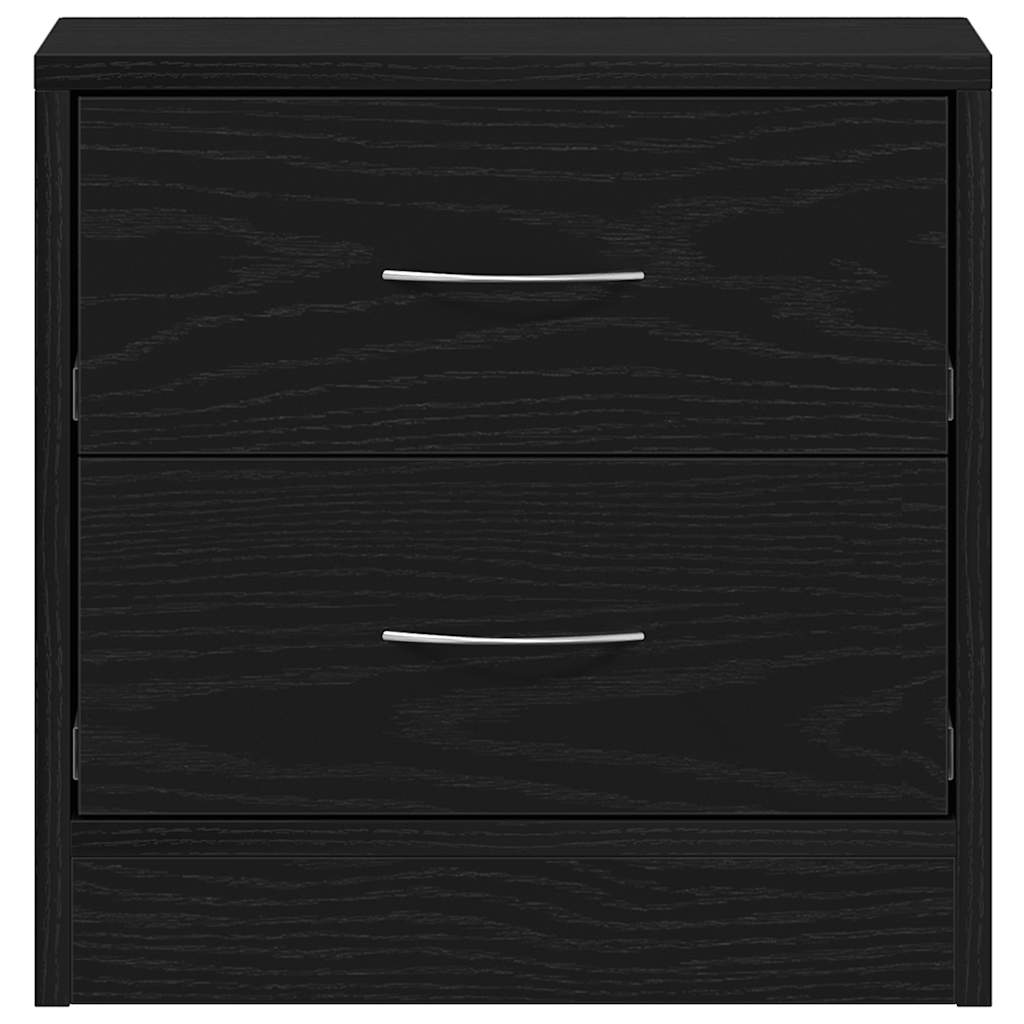 vidaXL Κομοδίνα 2 τεμ. Μαύρη Δρυς 40x30x40 εκ. από Τεχνητό Ξύλο