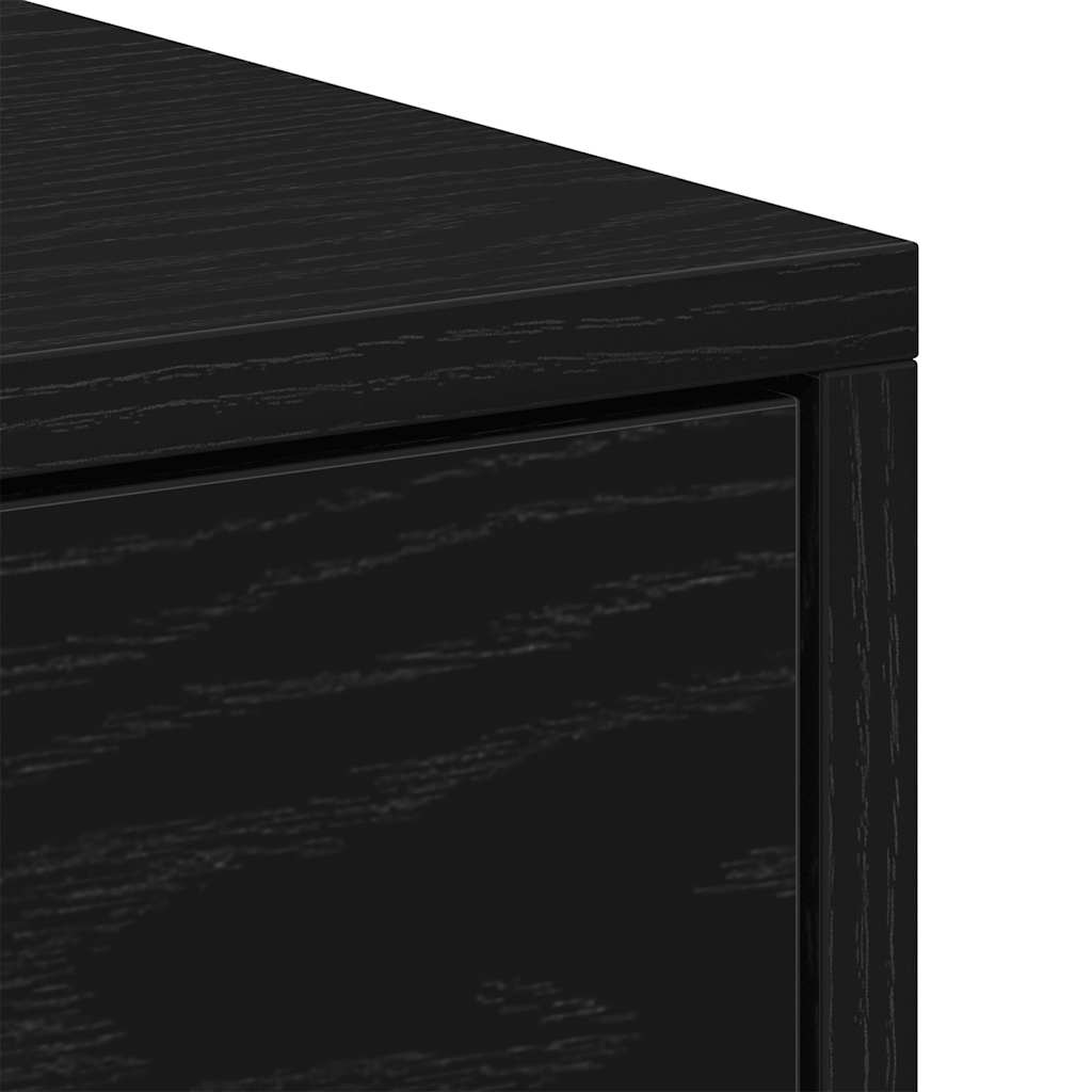 vidaXL Κομοδίνα 2 τεμ. Μαύρη Δρυς 40x30x40 εκ. από Τεχνητό Ξύλο