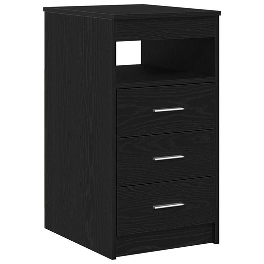 vidaXL Συρταριέρα Μαύρη Δρυς 40x50x76 εκ. από Τεχνητό Ξύλο