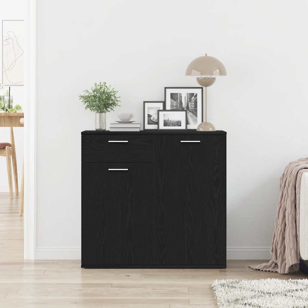 vidaXL Μπουφές από Μαύρη Δρυς 80x36x75 εκ. από Τεχνητό Ξύλο