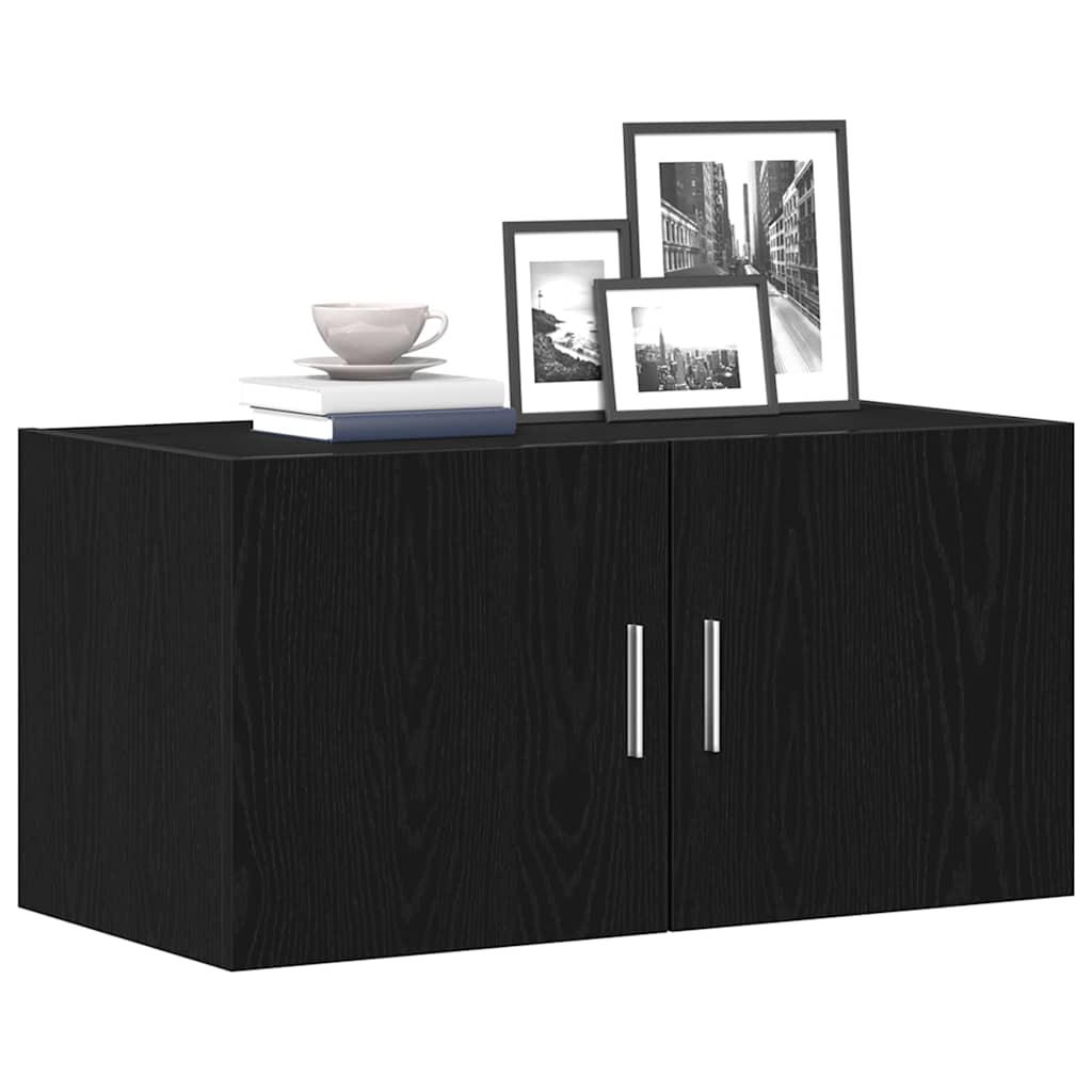 vidaXL Ντουλάπι Τοίχου Μαύρο Δρυς 80x39x40 εκ. Επεξεργασμένο Ξύλο