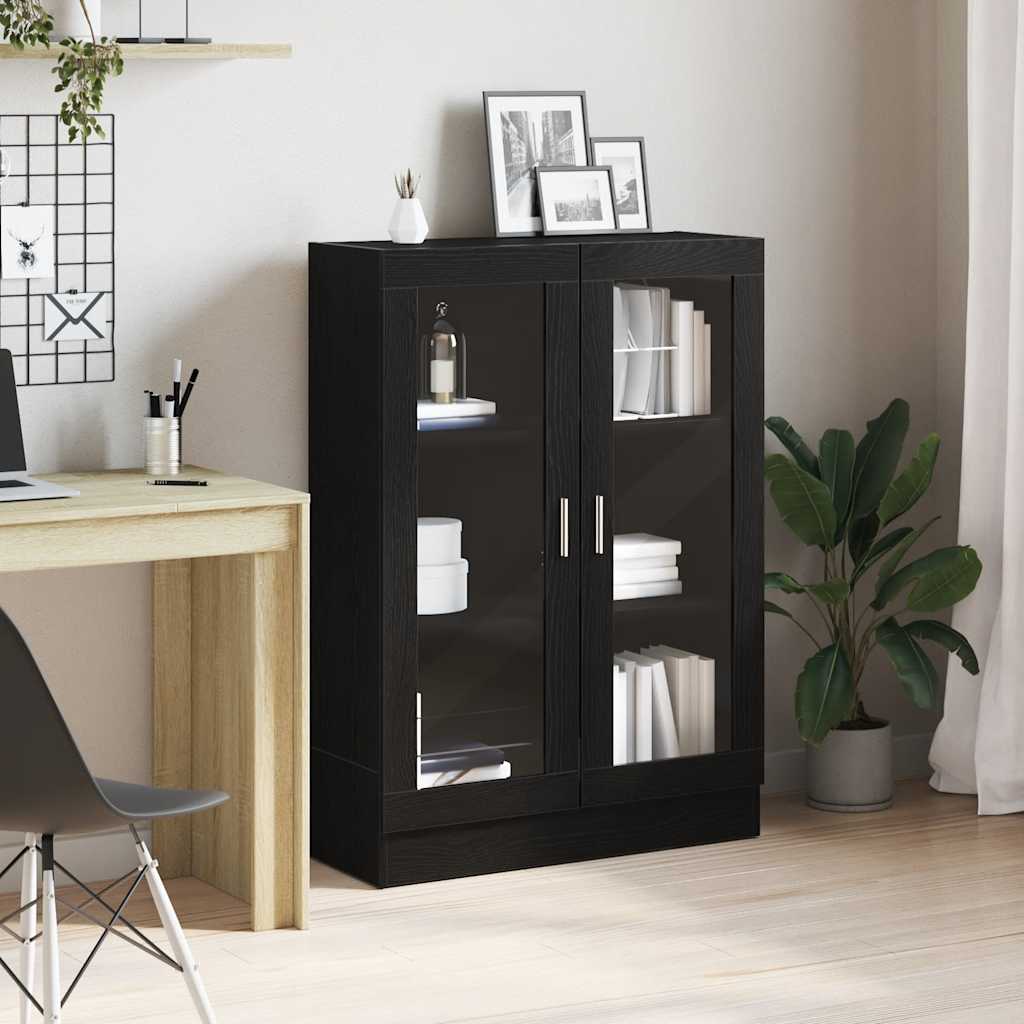 vidaXL Βιβλιοθήκη Μαύρο Δρυς 82,5x30,5x115 εκ. Επεξεργασμένο Ξύλο
