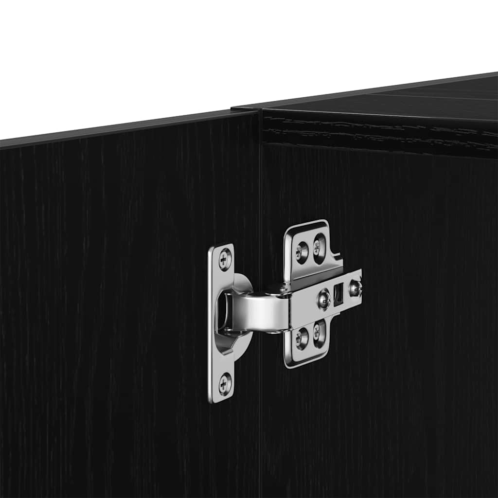 vidaXL Ντουλάπι Νιπτήρα Μαύρο Δρυς 63x30x54 εκ. από Τεχνητό Ξύλο