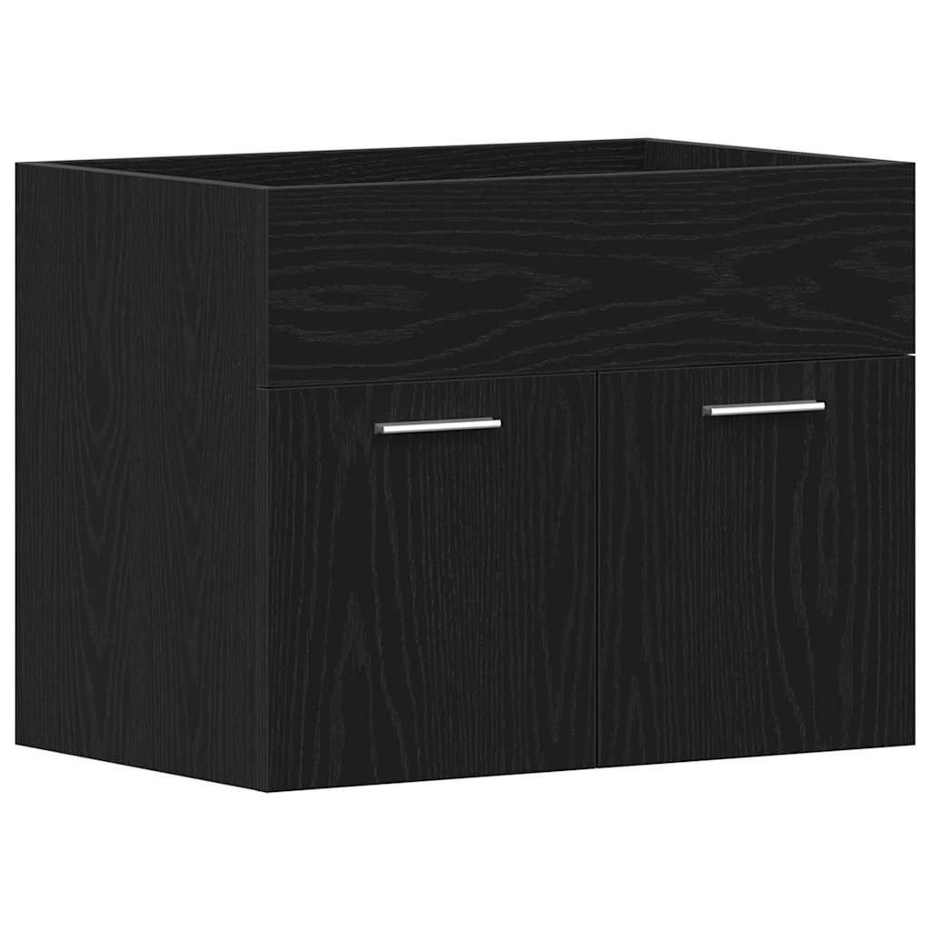 vidaXL Ντουλάπι Νιπτήρα Μπάνιου Μαύρο Δρυς 60x38,5x46 εκ. από Τεχνητό Ξύλο