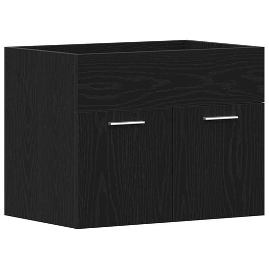 vidaXL Ντουλάπι Νιπτήρα Μπάνιου Μαύρο Δρυς 60x38,5x46 εκ. από Τεχνητό Ξύλο