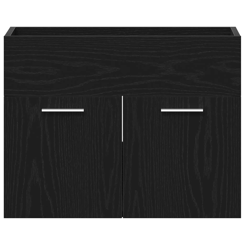 vidaXL Ντουλάπι Νιπτήρα Μπάνιου Μαύρο Δρυς 60x38,5x46 εκ. από Τεχνητό Ξύλο