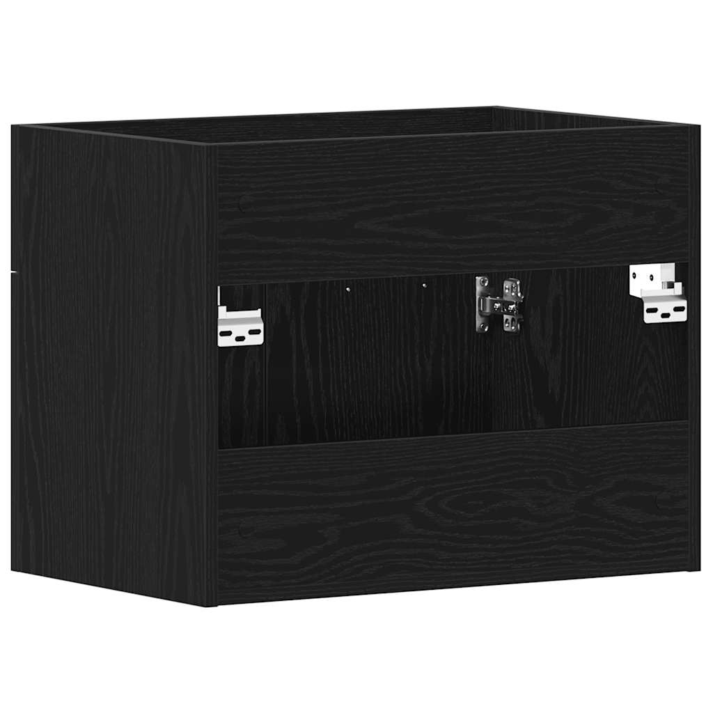 vidaXL Ντουλάπι Νιπτήρα Μπάνιου Μαύρο Δρυς 60x38,5x46 εκ. από Τεχνητό Ξύλο