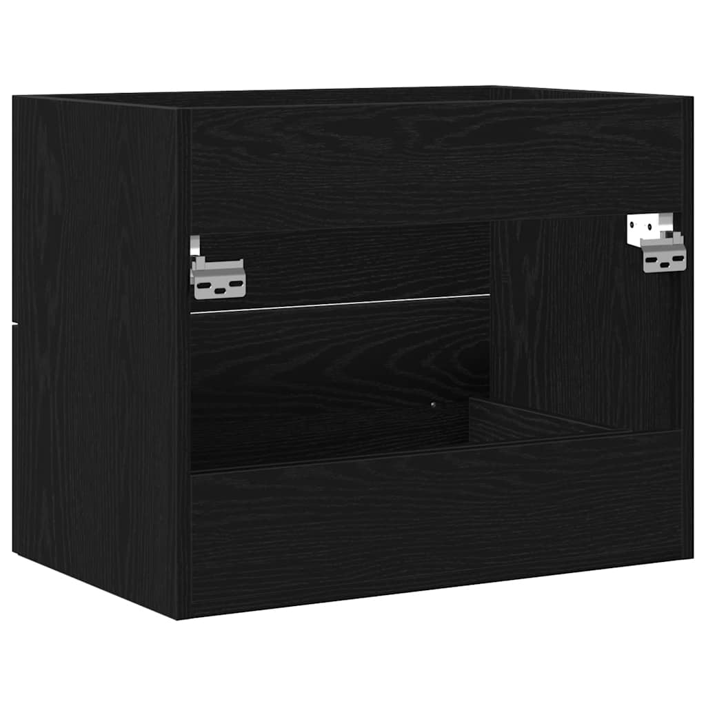 vidaXL Ντουλάπι Νιπτήρα Μπάνιου Μαύρο Δρυς 60x38,5x48 εκ. από Τεχνητό Ξύλο