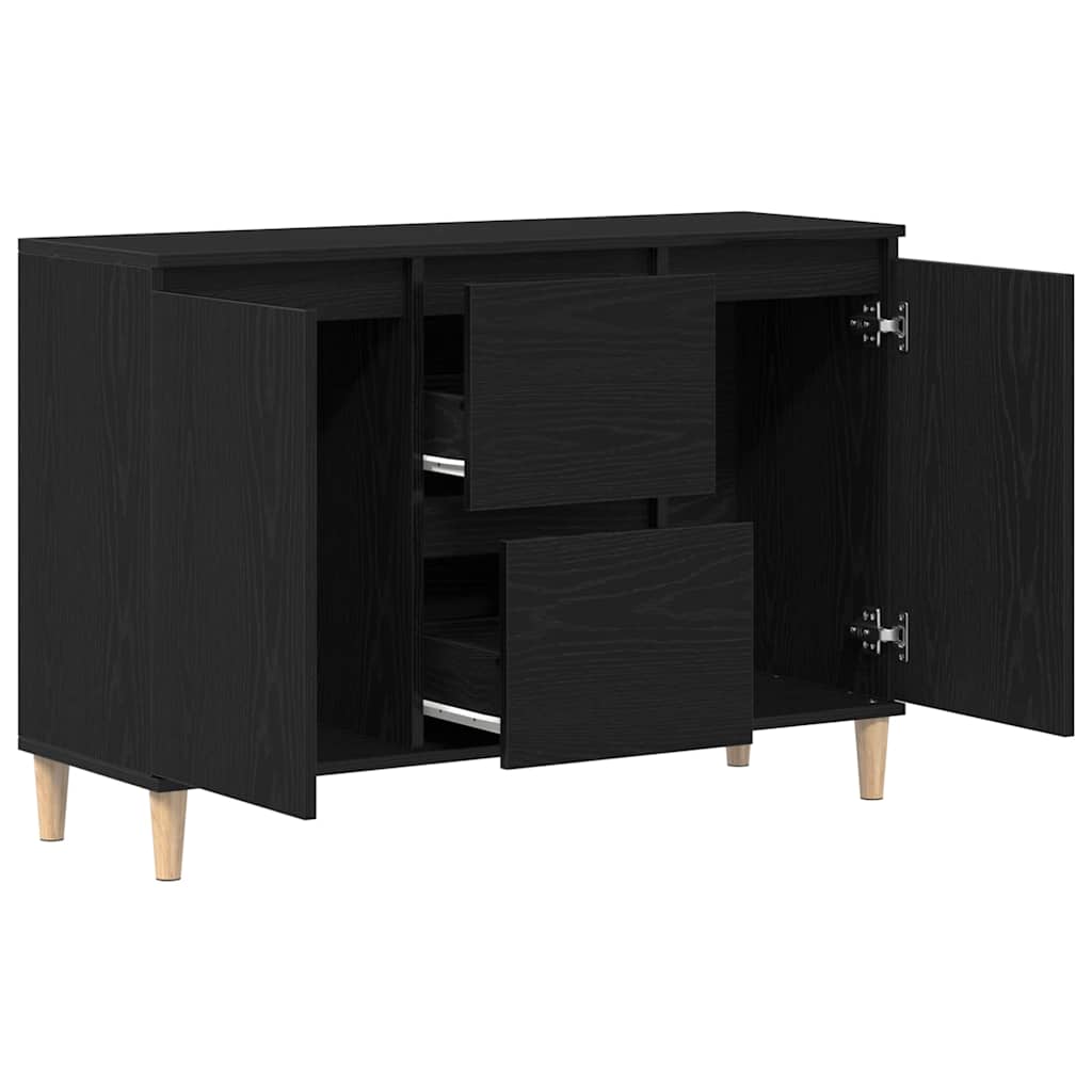 vidaXL Πλαϊνό γραφείο Μαύρο 102 x 35 x 60 εκ Επεξεργασμένο ξύλο