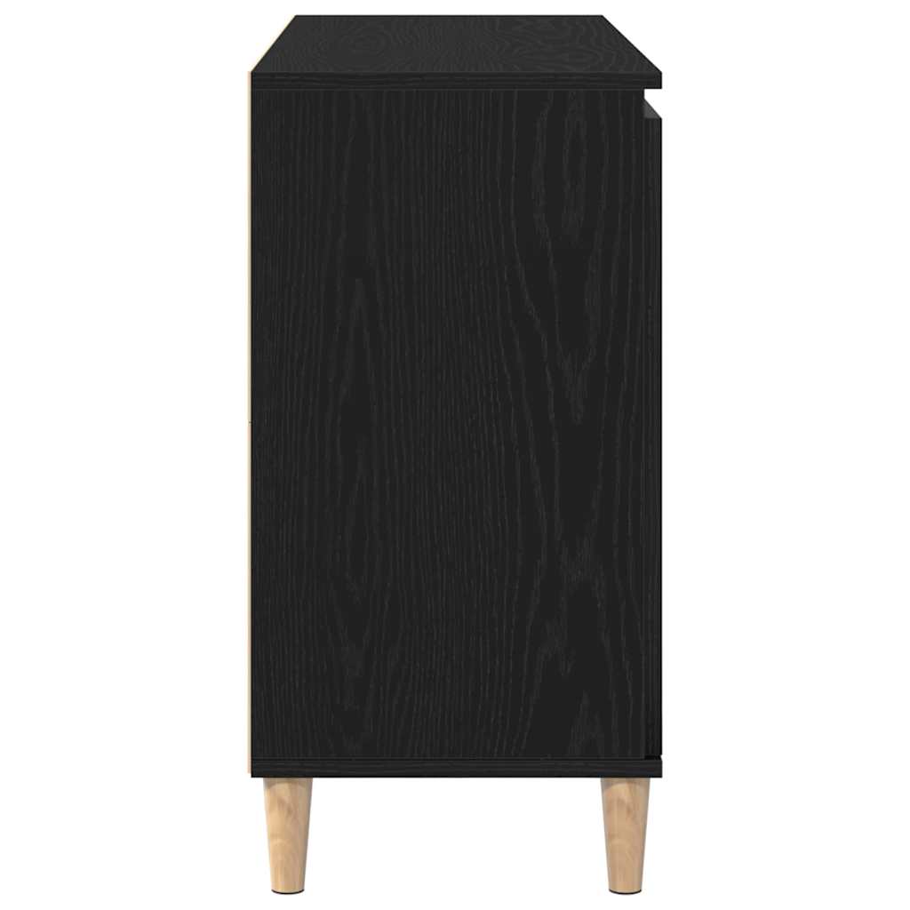 vidaXL Πλαϊνό γραφείο Μαύρο 102 x 35 x 60 εκ Επεξεργασμένο ξύλο