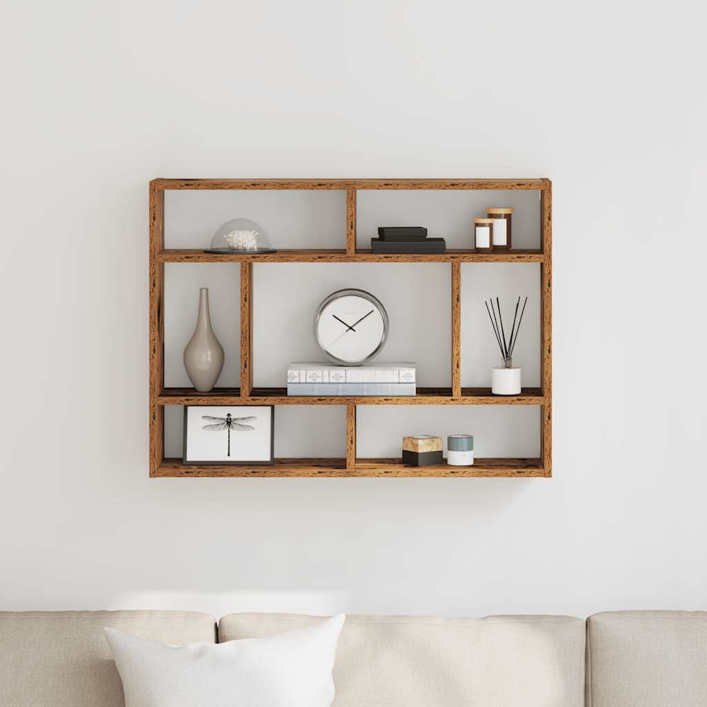 vidaXL Ράφι Τοίχου από Παλιό Ξύλο 75x16x55 εκ. από Τεχνητό Ξύλο