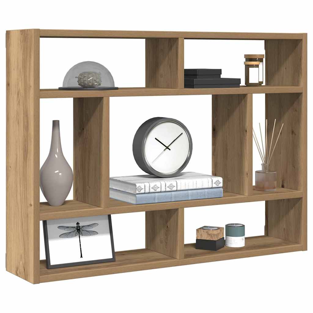 vidaXL Ράφι Τοίχου Χειροποίητο Δρυς 75x16x55 εκ. από Τεχνητό Ξύλο