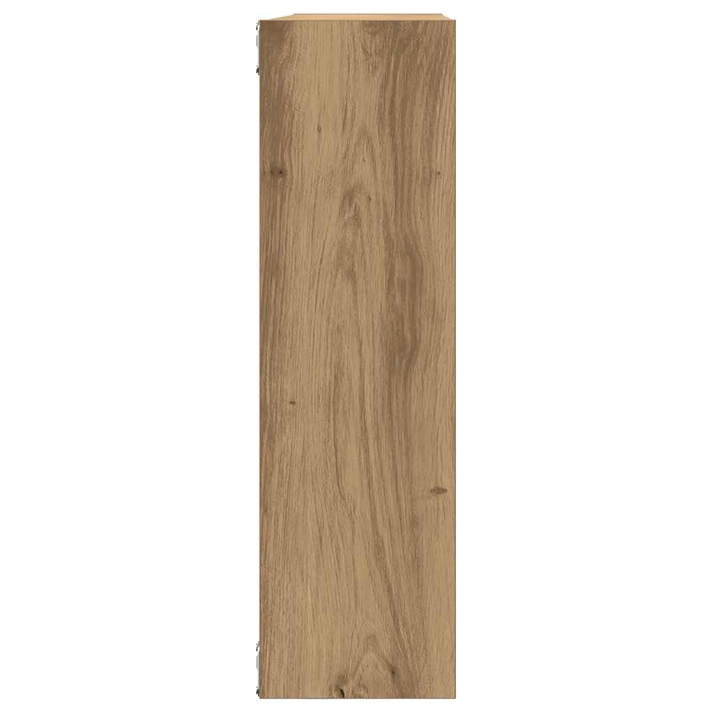 vidaXL Ράφι Τοίχου Χειροποίητο Δρυς 75x16x55 εκ. από Τεχνητό Ξύλο