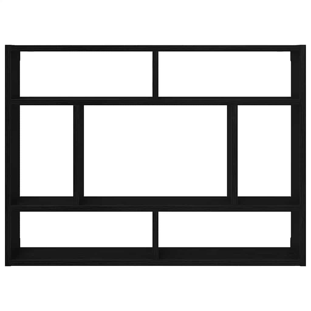 vidaXL Ράφι Τοίχου Μαύρη Δρυς 75x16x55 εκ. από Τεχνητό Ξύλο