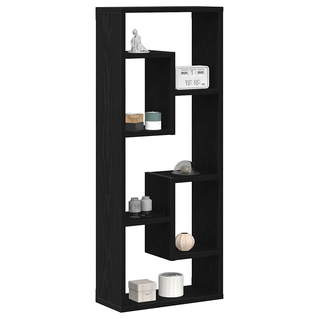 vidaXL Ράφι Τοίχου Μαύρη Δρυς 36 x 16 x 90 εκ. από Τεχνητό Ξύλο