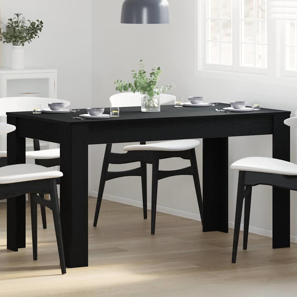 vidaXL Τραπεζαρία Μαύρη Οξυά 140 x 74,5 x 76 εκ. συνθετικό ρατάν