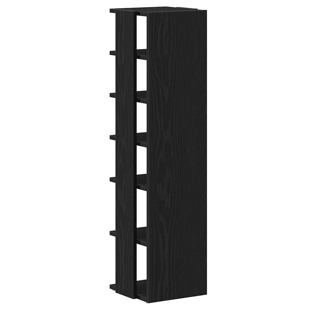 vidaXL Παπουτσοθήκες 2 τεμ. Μαύρη Δρυς 25x27x102 εκ. από Τεχνητό Ξύλο