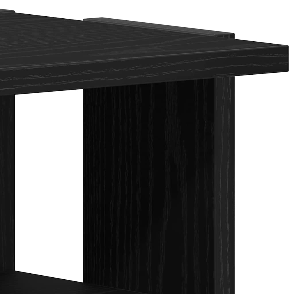vidaXL Παπουτσοθήκες 2 τεμ. Μαύρη Δρυς 25x27x102 εκ. από Τεχνητό Ξύλο