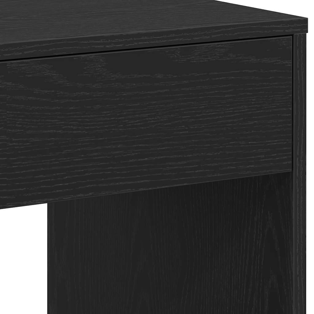 vidaXL Γραφείο Μαύρη Δρυς 101 x 50 x 76,5 εκ. από Τεχνητό Ξύλο