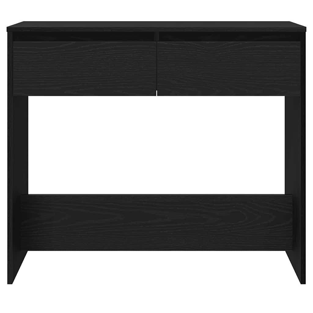 vidaXL Κονσόλα Τραπεζιού Μαύρη Δρυς 89 x 41 x 76,5 εκ. από Τεχνητό Ξύλο