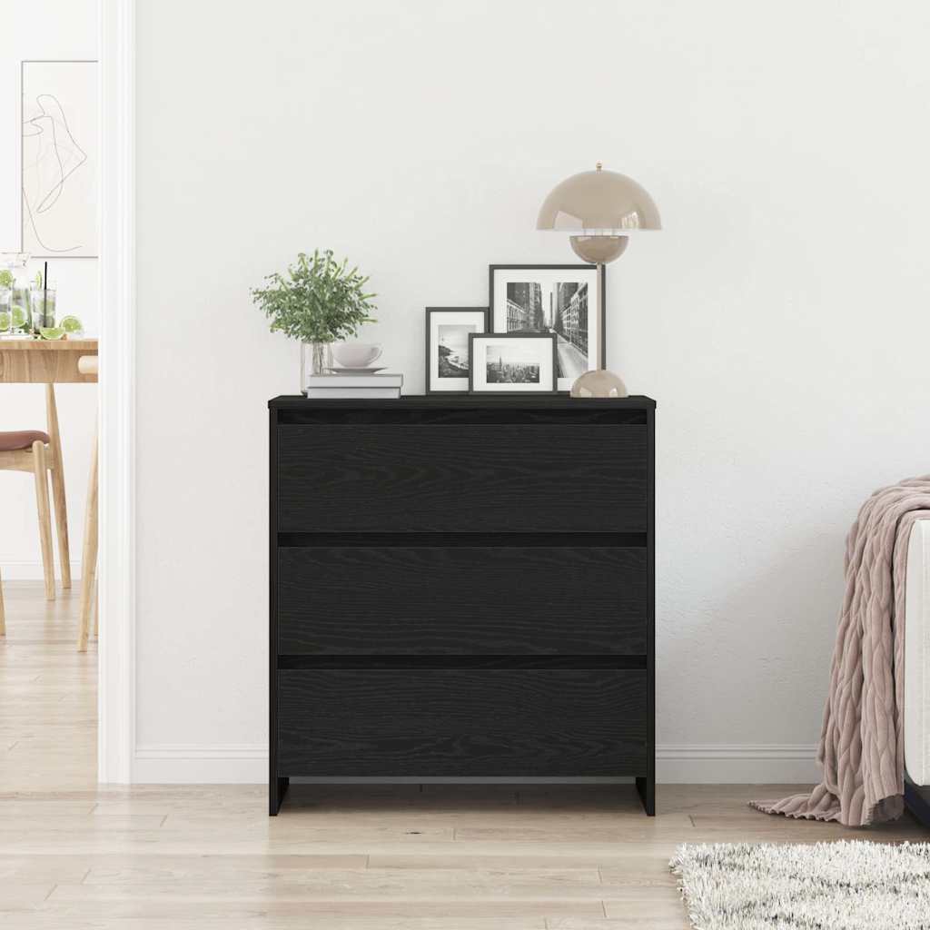 vidaXL Μπουφές Μαύρης Δρυός 70x41x75 εκ. από Τεχνητό Ξύλο
