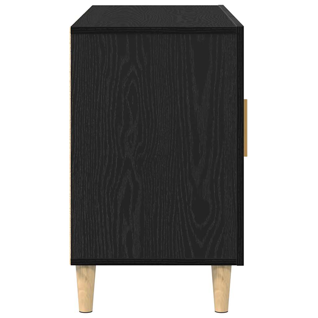 vidaXL Μπουφές Μαύρος Δρυς 100x36x60 εκ. από Τεχνητό Ξύλο