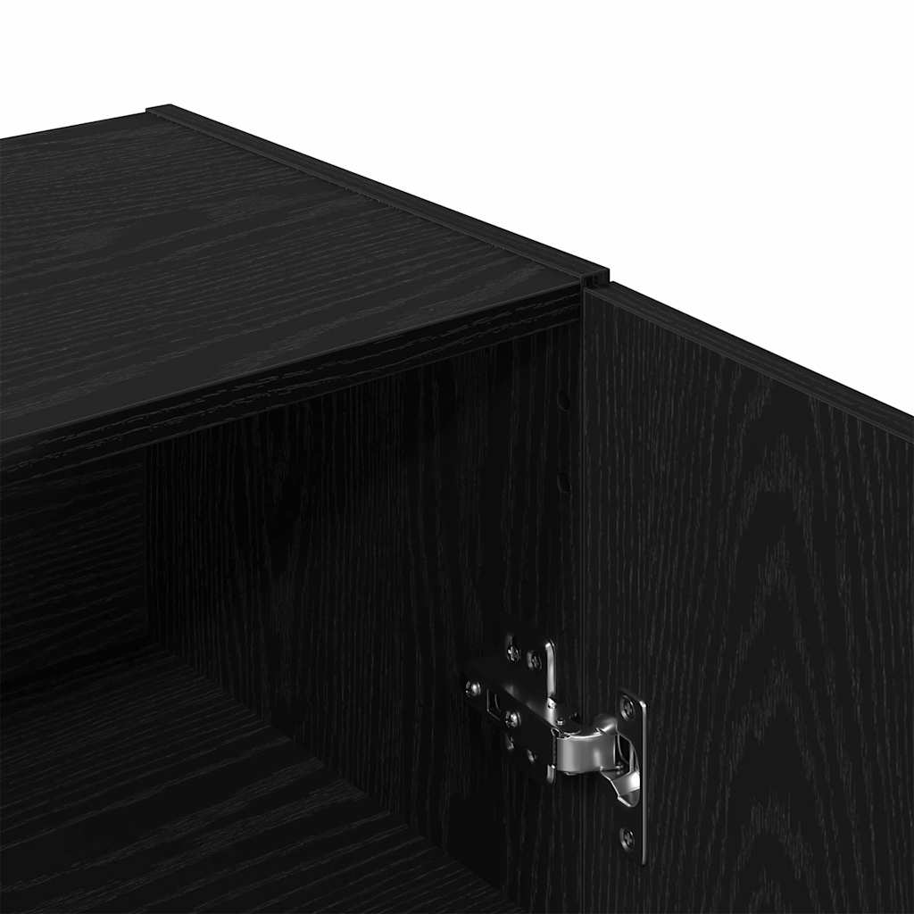 vidaXL Μπουφές Μαύρος Δρυς 100x36x60 εκ. από Τεχνητό Ξύλο