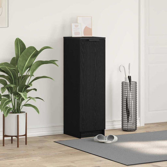 vidaXL Παπουτσοθήκη Μαύρη δρυς 29.5 x 35 x 101 εκ. Επεξεργασμένο ξύλο