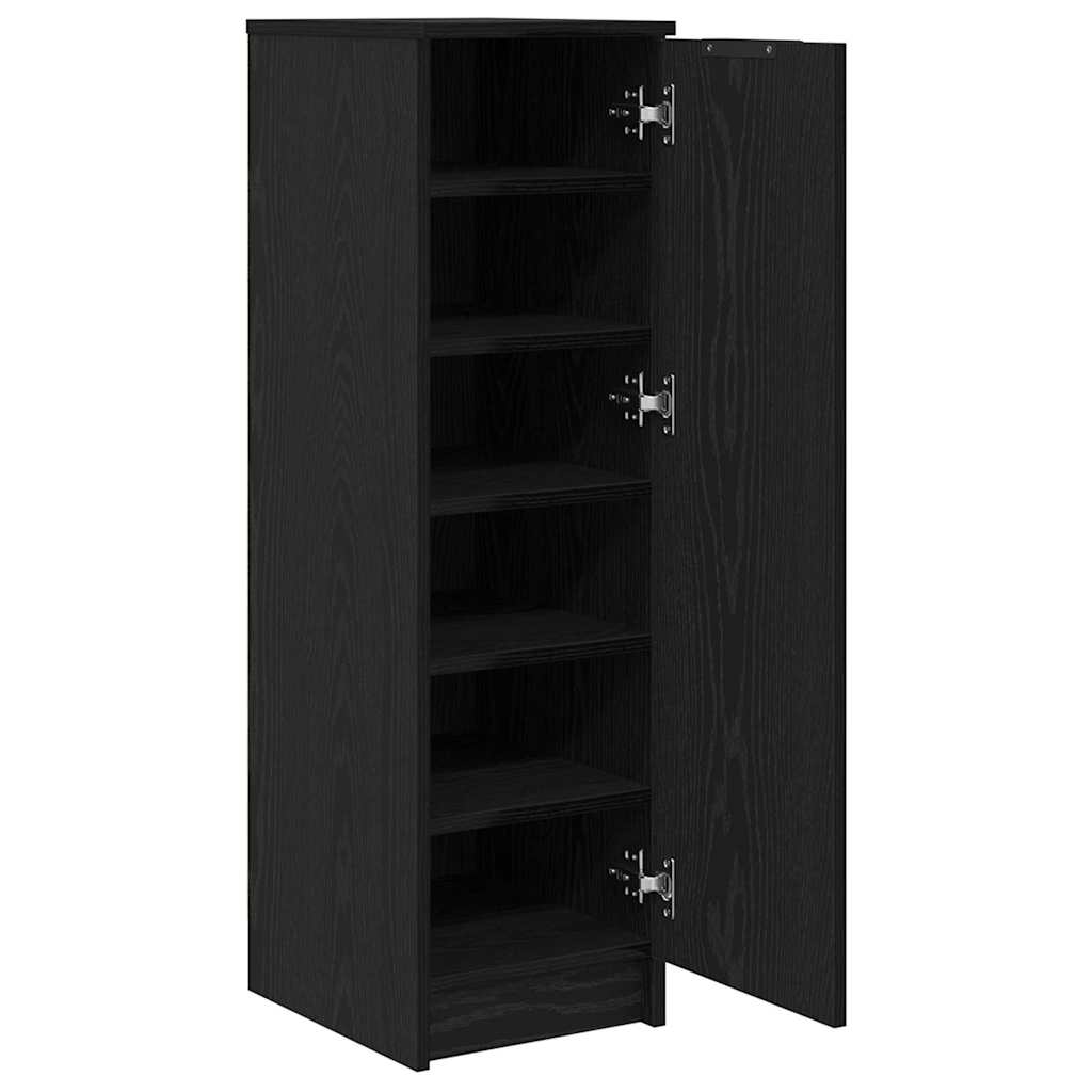vidaXL Παπουτσοθήκη Μαύρη δρυς 29.5 x 35 x 101 εκ. Επεξεργασμένο ξύλο