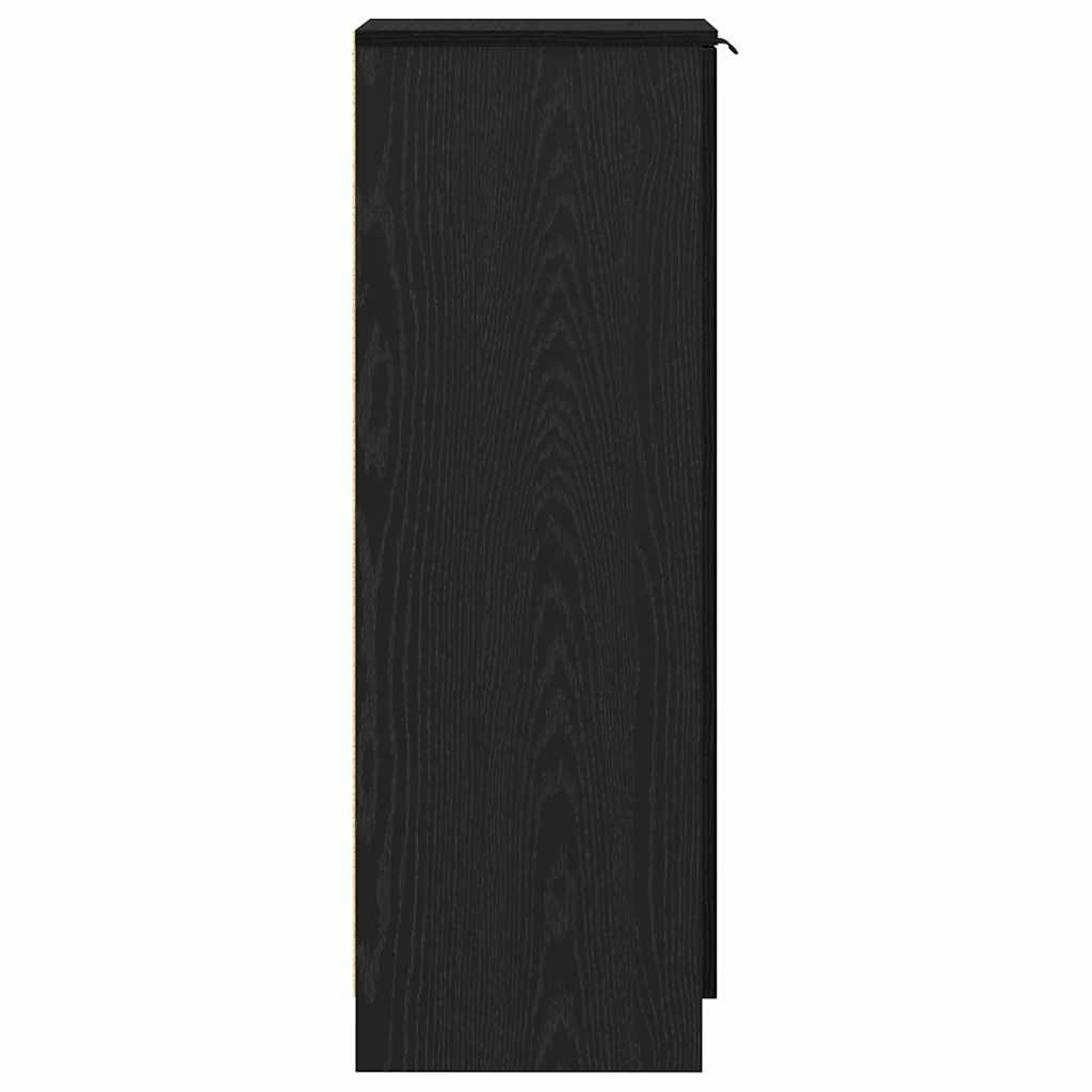 vidaXL Παπουτσοθήκη Μαύρη δρυς 29.5 x 35 x 101 εκ. Επεξεργασμένο ξύλο