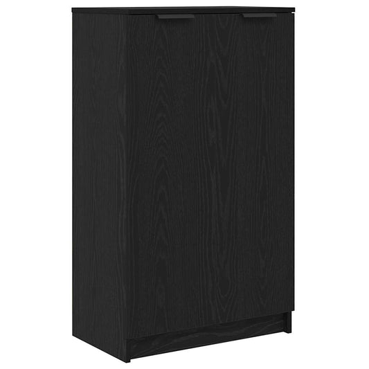 vidaXL Ντουλάπα Παπουτσιών με ράφι Μαύρη δρυς 59 x 35 x 100 εκ