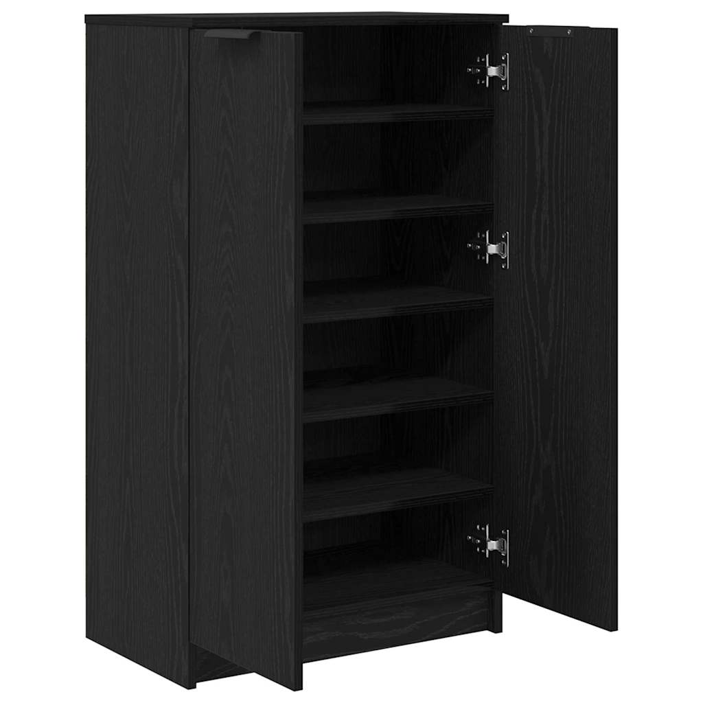 vidaXL Ντουλάπα Παπουτσιών με ράφι Μαύρη δρυς 59 x 35 x 100 εκ
