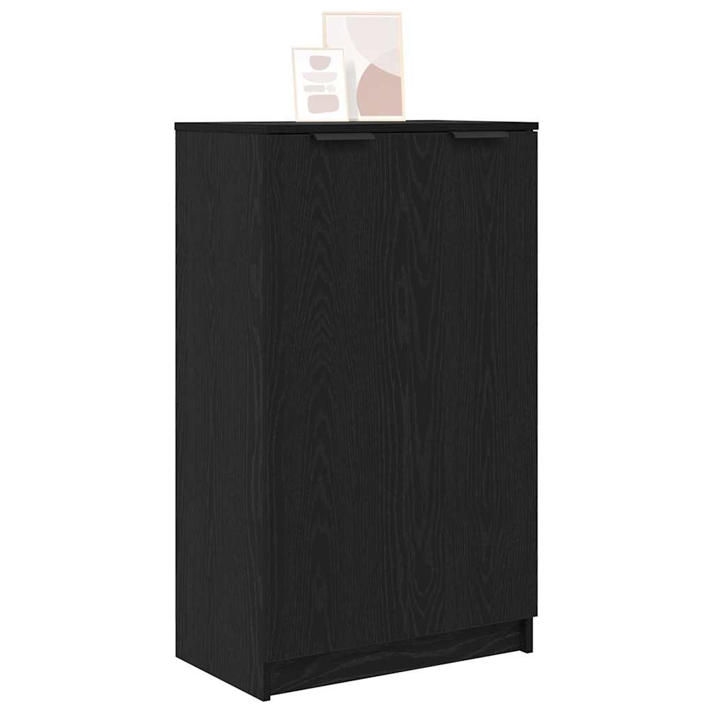 vidaXL Ντουλάπα Παπουτσιών με ράφι Μαύρη δρυς 59 x 35 x 100 εκ