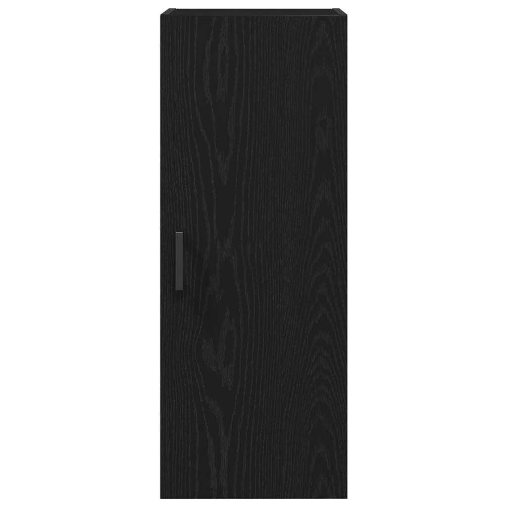 vidaXL Ντουλάπι Τοίχου Μαύρο Δρυς 34,5x34x90 εκ. από Τεχνητό Ξύλο