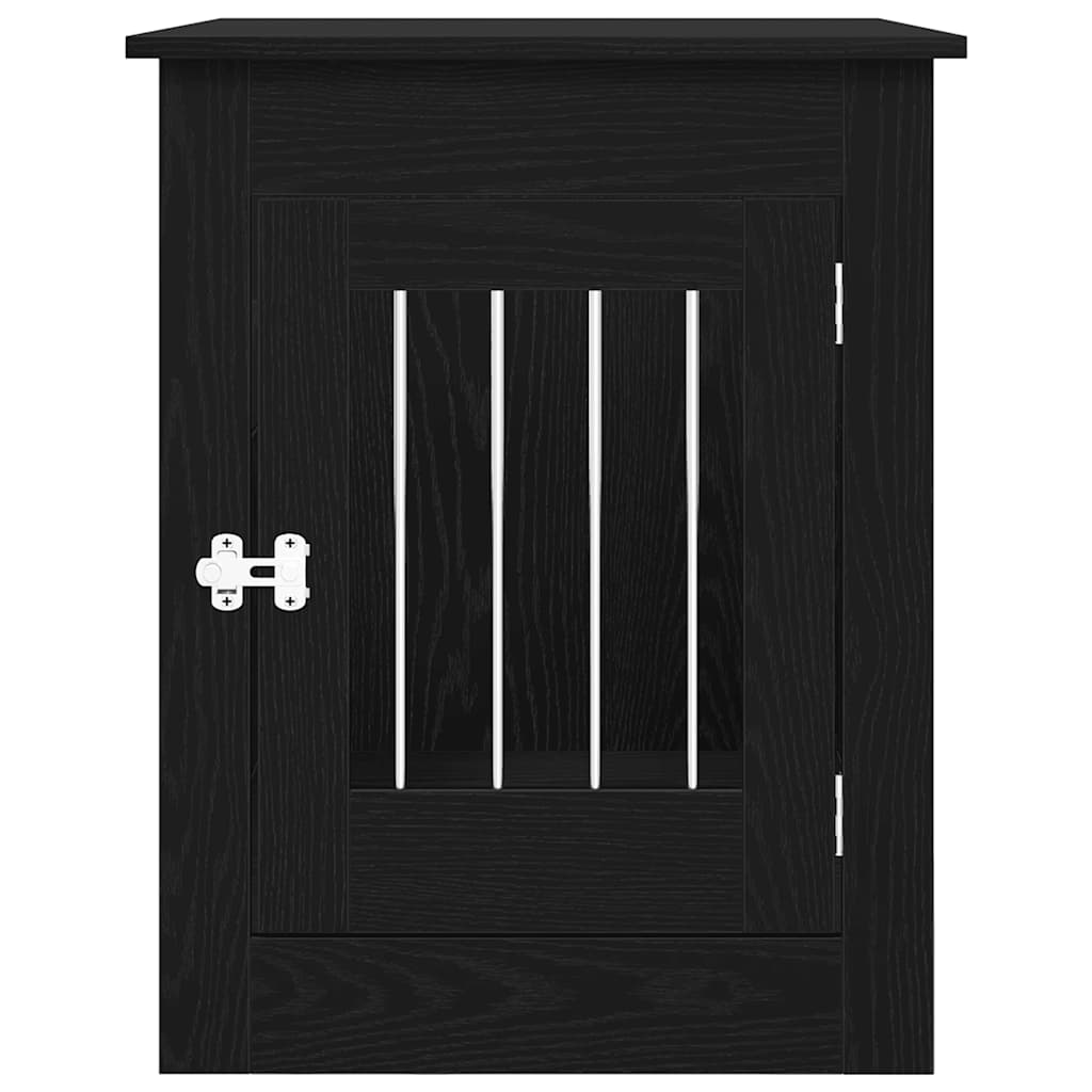 vidaXL Έπιπλα Κλουβιού για Σκύλους Μαύρο Δρυς 80x55x68 εκ. από Τεχνητό Ξύλο
